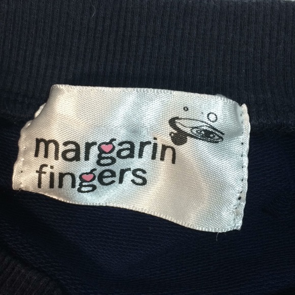 Women's Margarin Fingers Navy Sweatshirt, Size S - Picture 5 of 7
